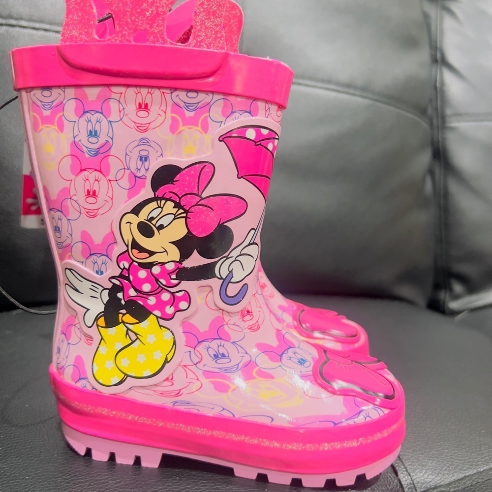 Minnie Mouse Toddler Girls Rain Boots, Sizes 5/6 NEW